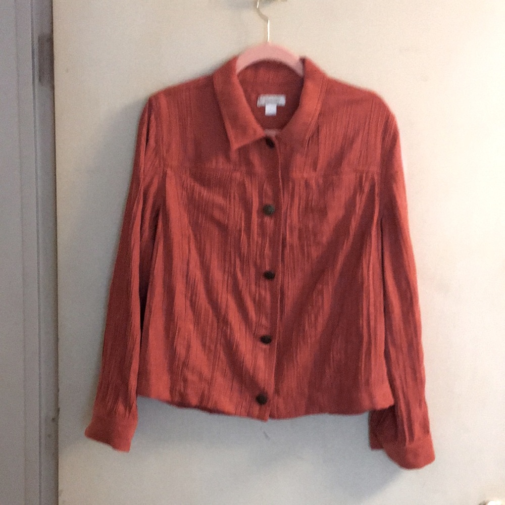 Crinkled suede look jacket